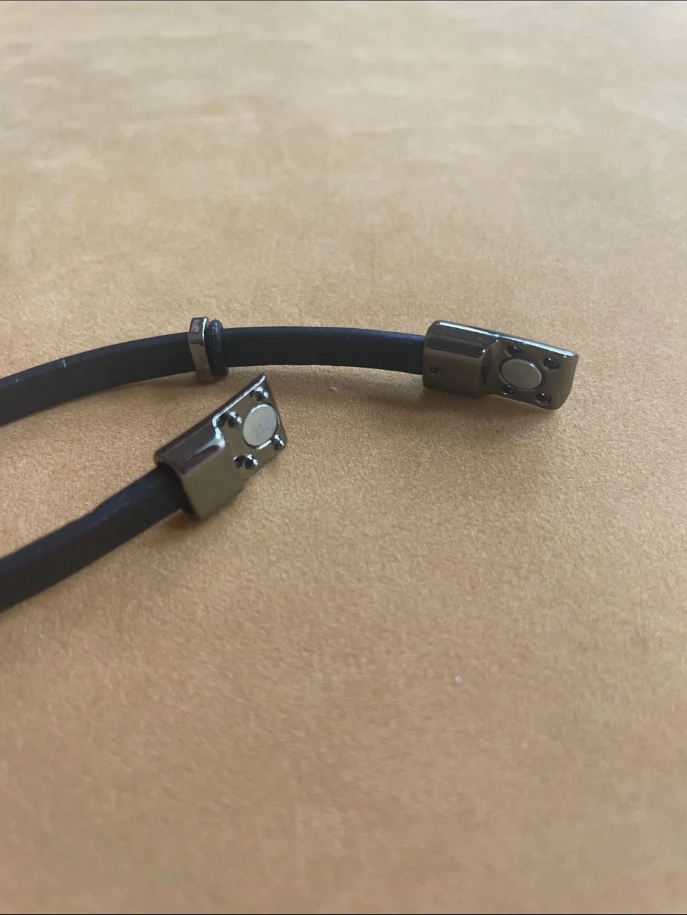 Men’s Leather Bracelet Collection. Set of 3. Stainless steel accents. NEW in bag